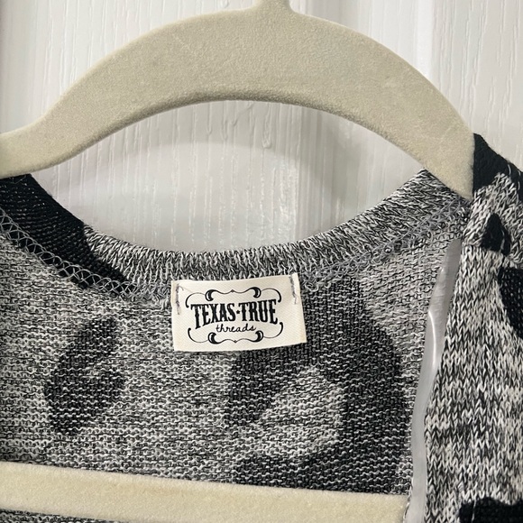 Leopard Print Flowy Black & Grey Cardigan - Picture 5 of 7